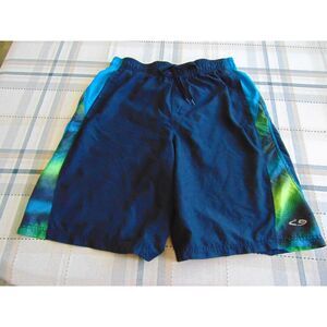 Champion Board Shorts Size medium Navy Blue with colorful detail, 2 Ft pockets